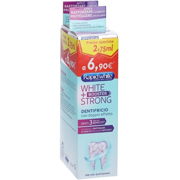 Rapid White White + Booster Strong Dentifricio Doppio Effetto, 2 X 75Ml-image