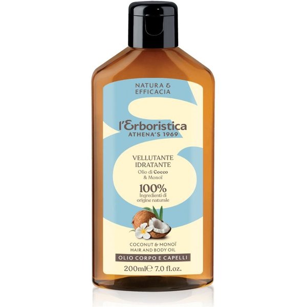 L'erboristica Cocco - Olio Corpo E Capelli Vellutante Idratante Con Monoi, 200Ml-image