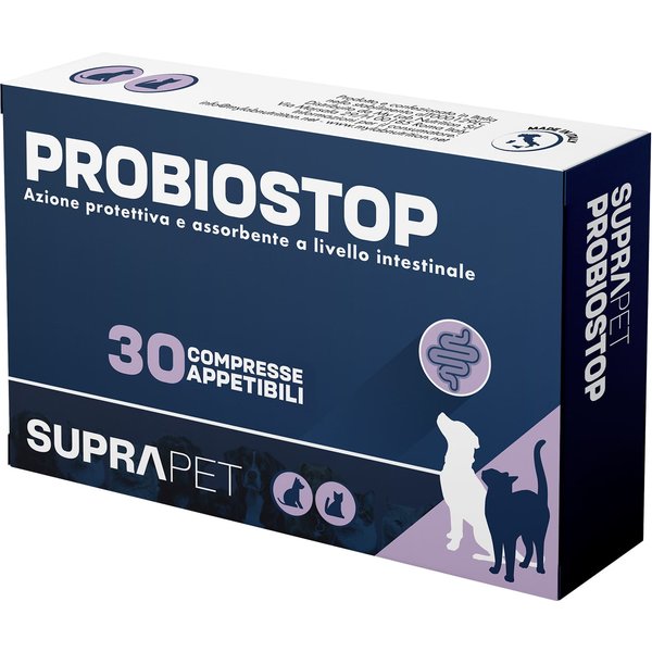 Suprapet Probiostop Probiotici Cane E Gatto Integratore Di Prebiotici Diarrea, 30 Compresse-image