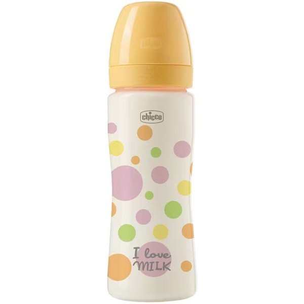 Chicco Perfect Easy Biberon Anti-Colica In Silicone 330Ml Colore Giallo, 1 Pezzo-image