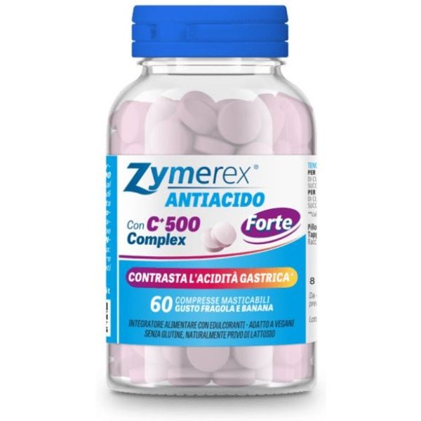 Zymerex Digestione - Antiacido Forte Integratore Alimentare, 60 Compresse Masticabili-image