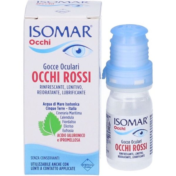 Isomar Occhi Rossi - Gocce Oculari Con Acido Ialuronico 0,20%, 10Ml-image