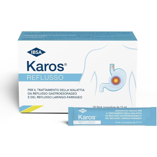 Ibsa Karos - Reflusso Dispositivo Medico, 20 Stick Monodose Da 15Ml-image