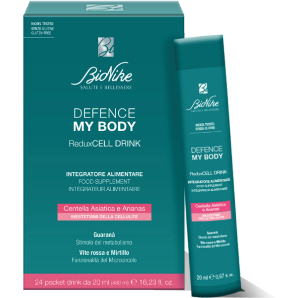 Bionike Defence My Body - Reduxcell Integratore Cellulite Microcircolo Peso Corporeo, 24 Pocket Drink-image