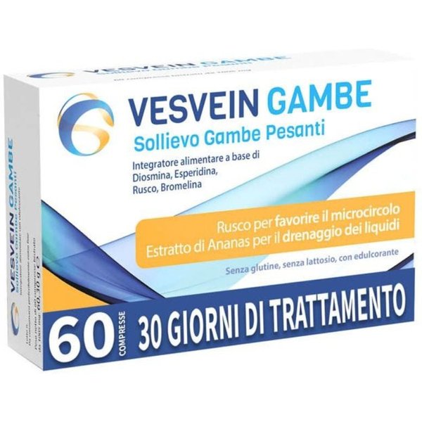 Vesivein Gambe Integratore Alimentare Per Microcircolo E Drenaggio Dei Liquidi, 60 Compresse-image
