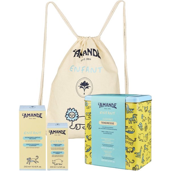 L'Amande Coccole Quotidiane Kit Con Detergente Corpo E Capelli + Crema Fluida-image