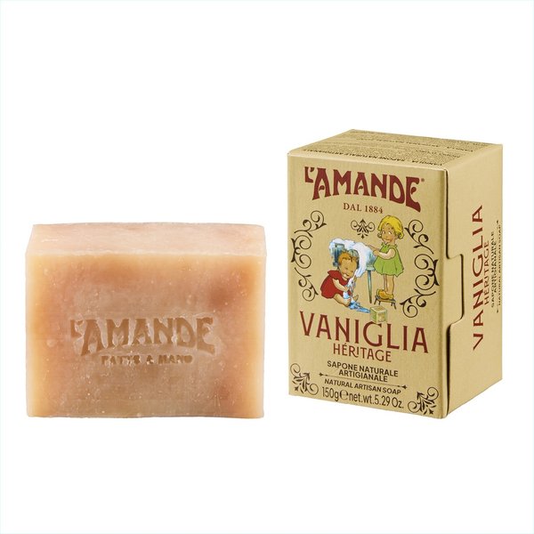 L'Amande Sapone Naturale Artigianale Alla Vaniglia Detergente Per Viso E Corpo, 150 G-image