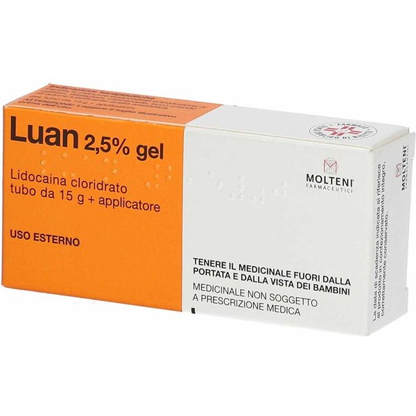 Luan 2,5% Gel Lidocaina Cloridrato Lubrificante E Anestetica Per Manovre Endouretrali, 15G + Applicatore-image