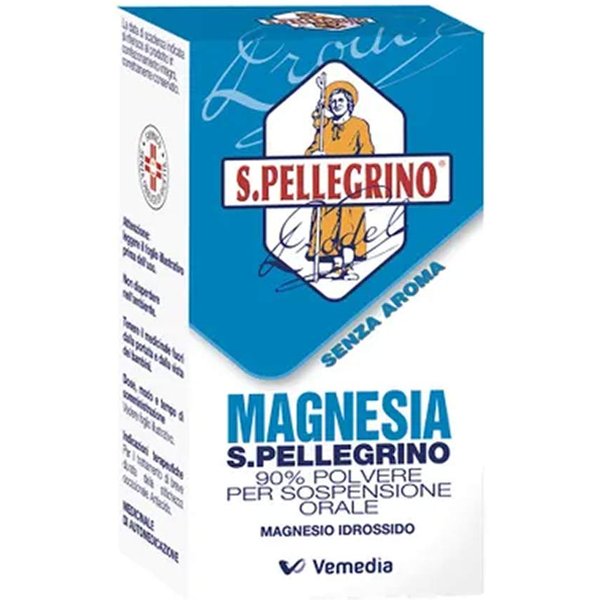 Magnesia S.Pell 90% Polvere Per Sospensione Orale Magnesio Idrossido Senza Aroma Trattamento Stitichezza Occasionale E Antiacido, 100G-image