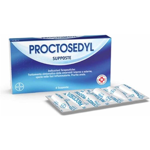 Bayer Proctosedyl Trattamento Sintomatico Di Emorroidi E Ragadi Anali Con Idrocortisone Acetato, 6 Supposte-image