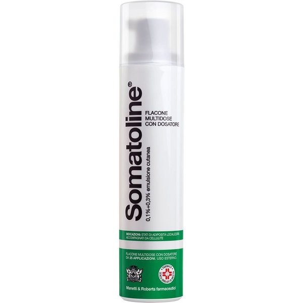 Somatoline Crema Anticellulite 0,1% + 0,3% Emulsione Cutanea Per Adiposità Localizzata E Cellulite Flacone Con Dosatore 25 Applicazioni, 250Ml-image