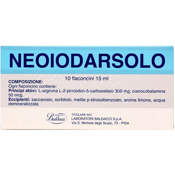Neoiodarsolo Medicinale Di Automedicazione Defedamento E Convalescenza, 10 Flaconcini Orali Da 15Ml-image