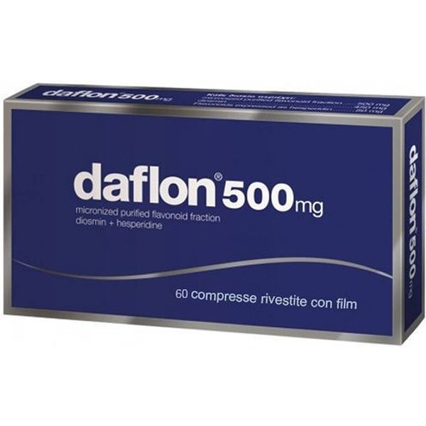 Daflon 500Mg Compresse Per Insufficienza Venosa, 60 Compresse Rivestite-image