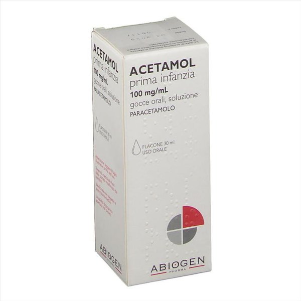 Acetamol Prima Infanzia Prima Infanzia 100 Mg/ Ml Gocce Orali, Soluzione 1 Flacone Da 30 Ml-image