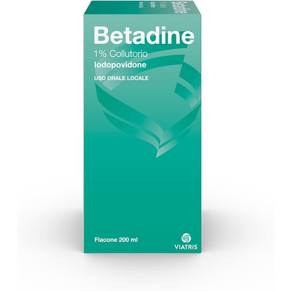 Betadine Collutorio 1% Iodopovidone Disinfezione Mucosa Orale, 200Ml-image