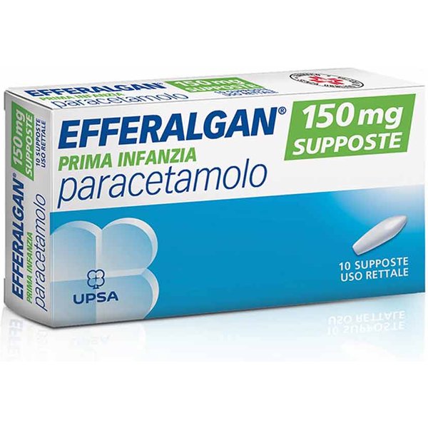 Efferalgan Prima Infanzia 150Mg Dolore E Febbre, 10 Supposte-image