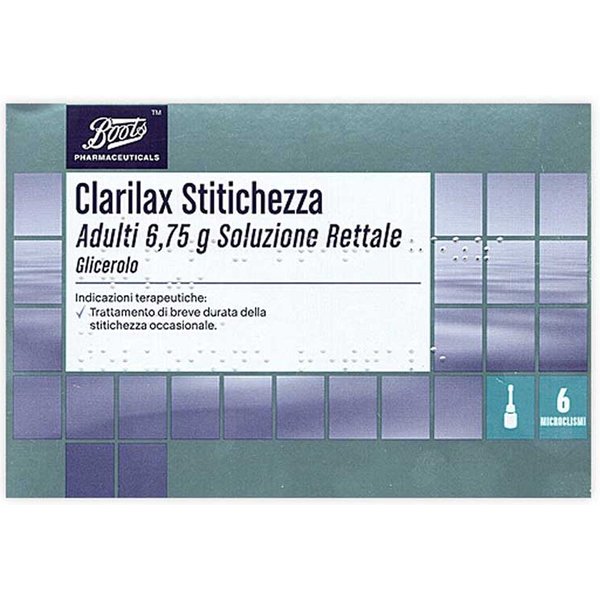 Clarilax Stitichezza Adulti Soluzione Rettale 6,75G Glicerolo Trattamento Stitichezza Occasionale, 6 Microclismi-image