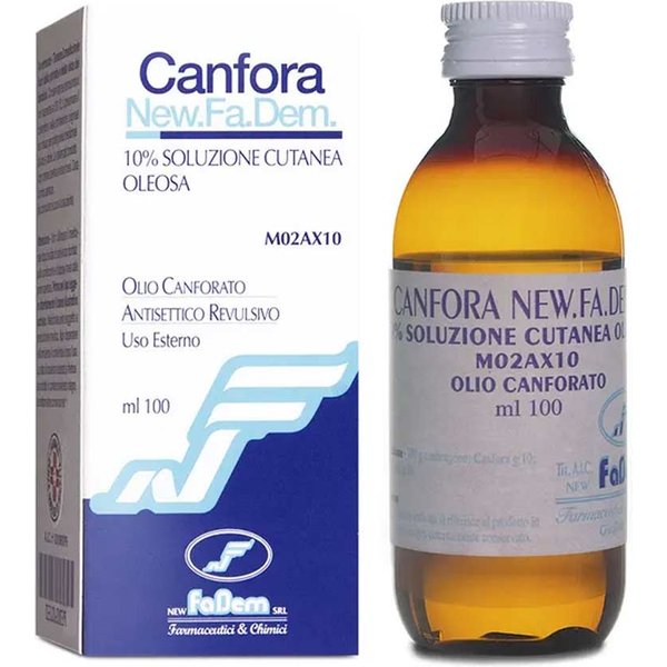 Canfora New Fa.Dem. 10% Soluzione Oleosa Cutanea Antisettico Revulsivo, 100Ml-image