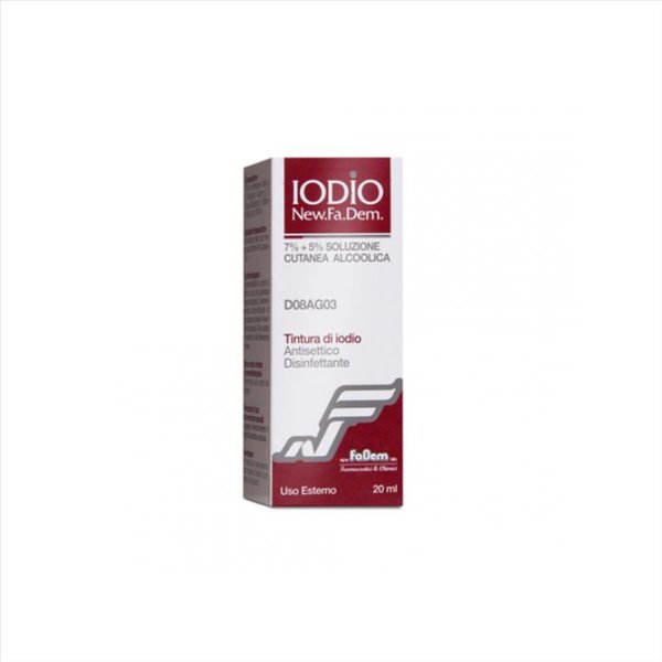 Iodio Sol Alco I New Fa.Dem. 7%/5% Soluzione Cutanea Alcoolica 1 Flacone 20 Ml-image