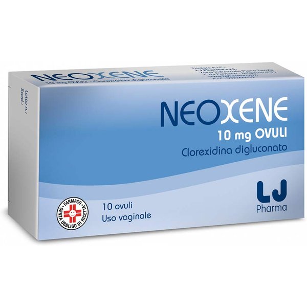 Neoxene 10Mg Clorexidina Digluconato Disinfezione Mucosa Vaginale, 10 Ovuli-image