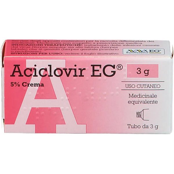 Aciclovir Eg 5% Crema Trattamento Herpes, 3G-image