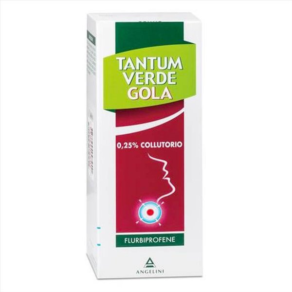 Tantum Verde Gola Collutorio 0,25% Flurbiprofene Trattamento Di Stati Infiammatori Del Cavo Orofaringeo, 160Ml-image