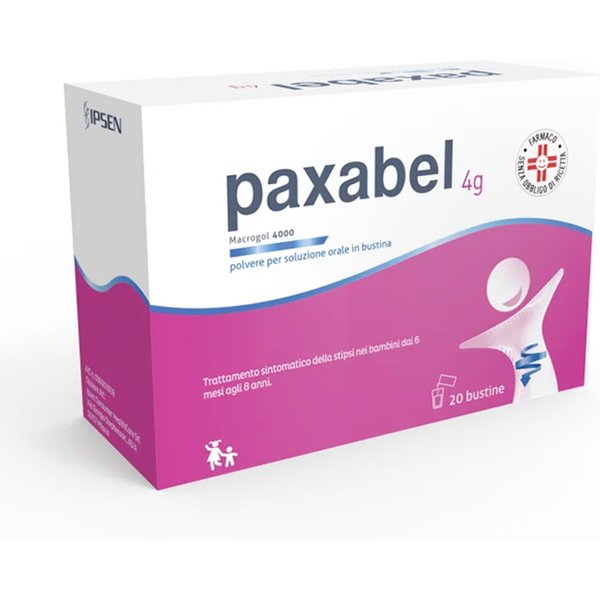 Paxabel 4G Macrogol 4000 Trattamento Stipsi Adulti E Bambini, 20 Bustine-image
