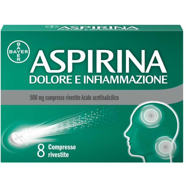 Aspirina Dolore E Infiammazione, Antidolorifico E Antinfiammatorio, 8 Compresse-image