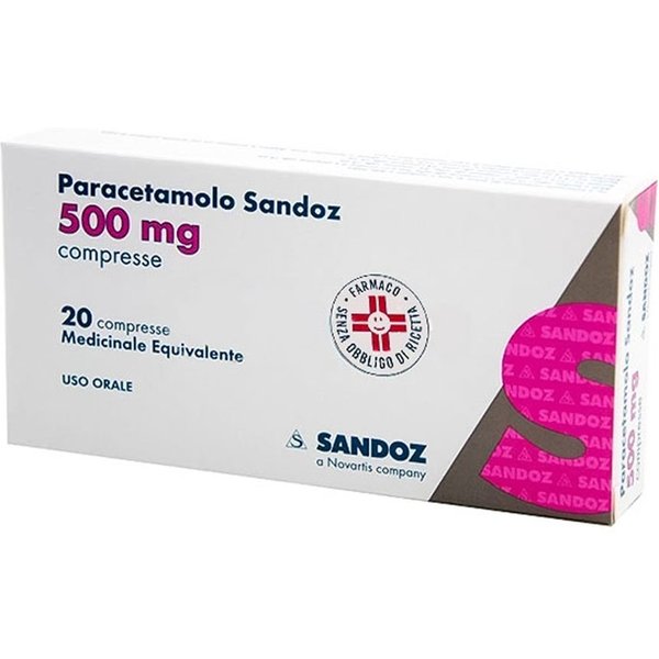 Paracetamolo Sand 500Mg Febbre E Dolore, 20 Compresse-image