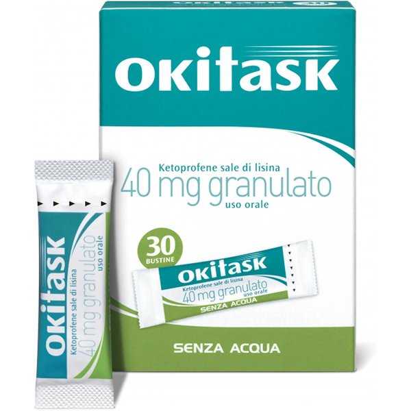 Dompé Okitask 40 Mg - Granulato Antidolorifico Per Il Trattamento Dei Dolori, 30 Bustine-image