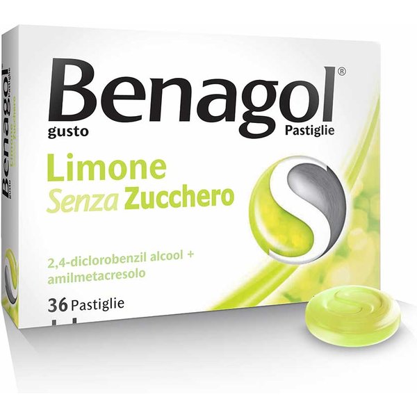 Benagol Limone Senza Zucchero Antisettico Del Cavo Orale, 36 Pastiglie-image