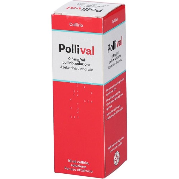 Pollival 0,5Mg/Ml Azelastina Cloridrato Collirio Uso Oftalmico Per Congiuntivite Allergica, 10Ml-image