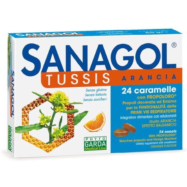 Phyto Garda Sanagol - Tussis Arancia Caramelle Balsamiche, 24 Caramelle-image