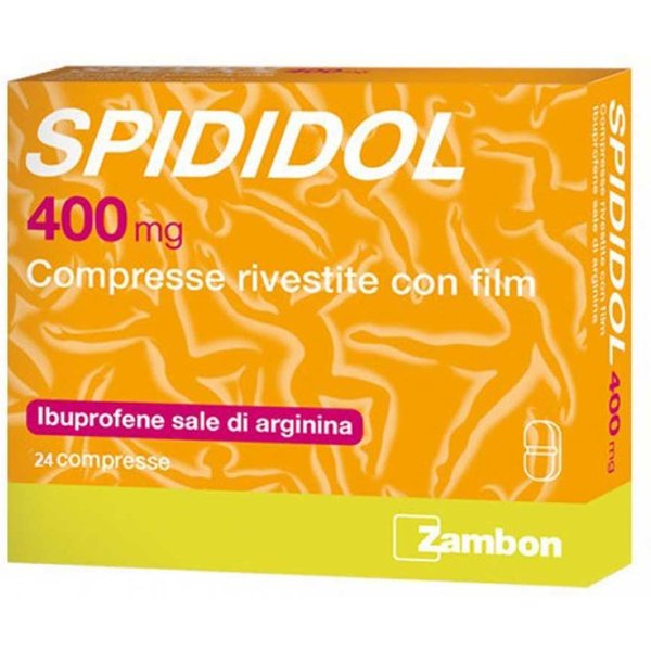 Zambon Spididol 400Mg Ibuprofene Sale Di Arginina Dolore Febbre E Influenza, 24 Compresse Rivestite-image