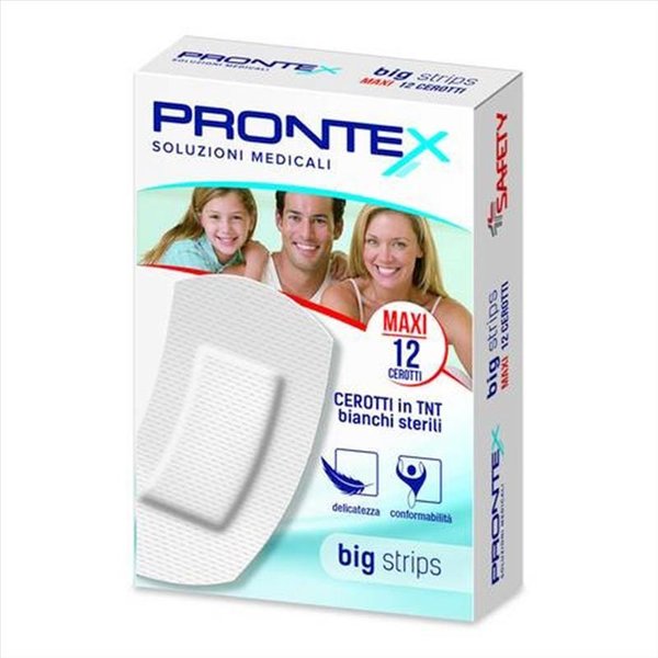 Prontex Big Strips Cerotti In Tnt Bianchi Sterili Formato Maxi 12 Pezzi-image