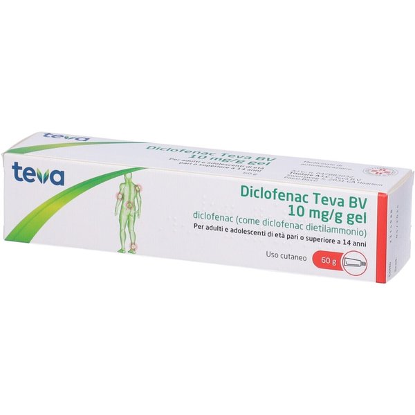 Diclofenac Teva 10 Mg/G - Gel Antidolorifico Per Dolori Muscolari E Articolari, Gel Diclofenac 60G-image