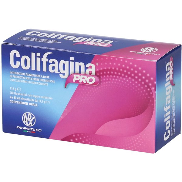 Abc Farmaceutici Colifagina Pro - Integratore Probiotico Simbiotico, 10 Flaconcini-image
