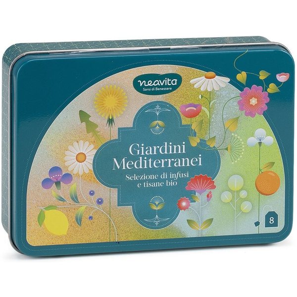 Neavita Giardini Mediterranei - Cofanetto Di Infusi Bio Assortiti Per Il Relax, 8 Bustine-image