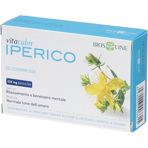 Bios Line Vitacalm Iperico - Integratore Per Il Rilassamento Mentale, 30 Tavolette-image