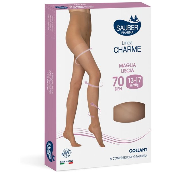 Sauber Collant Desa Pharma 70 Denari Nero - Collant A Compressione Per Il Microcircolo, Taglia 5-image