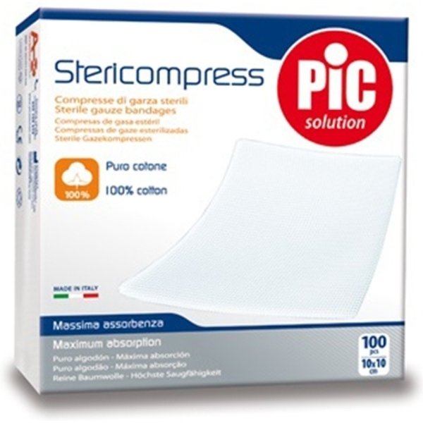 PIC Stericompress - Compresse Di Garza Sterile Per La Medicazione 10X10 Cm, 100 Garze-image