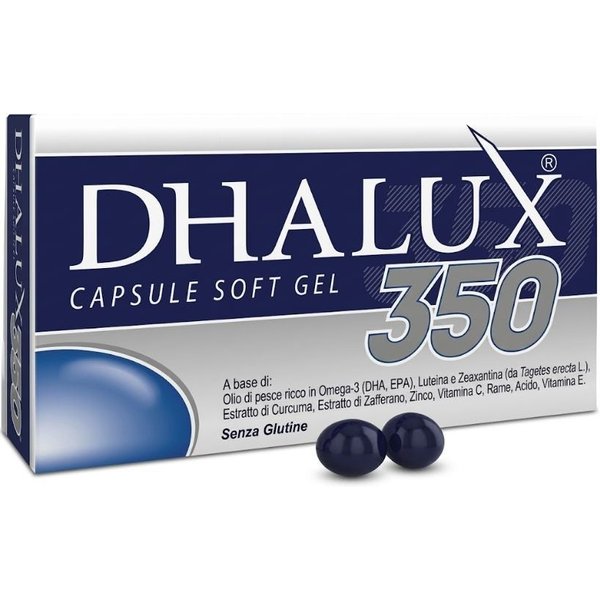 Shedir Pharma Dhalux 350 - Integratore Antiossidante Per La Vista, 30 Capsule Molli-image