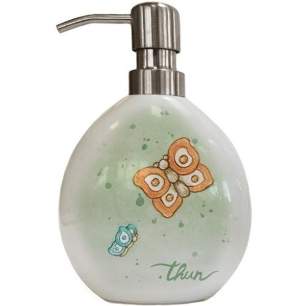 Thun Dosa-Sapone Per Sapone Liquido In Ceramica Decorazione Farfalla, 1 Pezzo-image