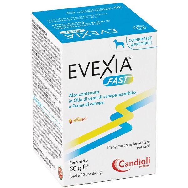 Candioli Evexia Fast - Integratore Per Il Benessere Articolare Di Cani E Gatti, 30 Compresse-image