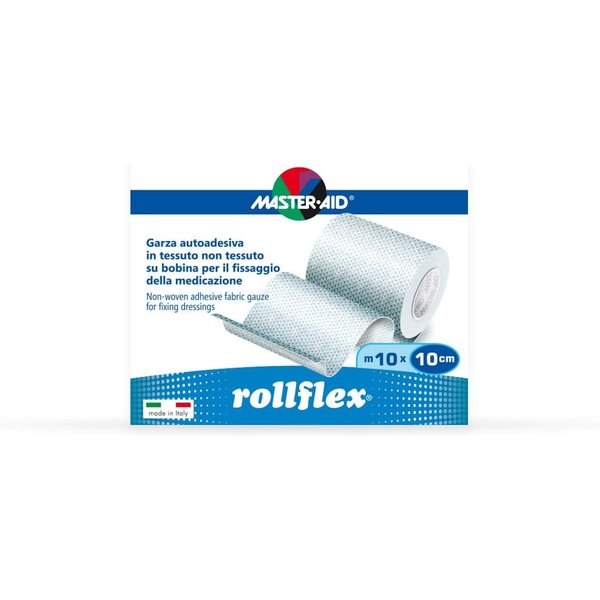 Master-Aid Rollflex - Garza Autoadesiva Per Il Fissaggio Di Medicazioni 10 M X 10 Cm, 1 Rotolo-image