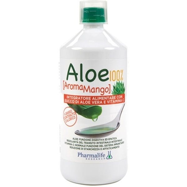 Pharmalife Aloe 100 Mango - Integratore Alimentare Per La Funzione Digestiva E Depurativa, 1000 Ml-image