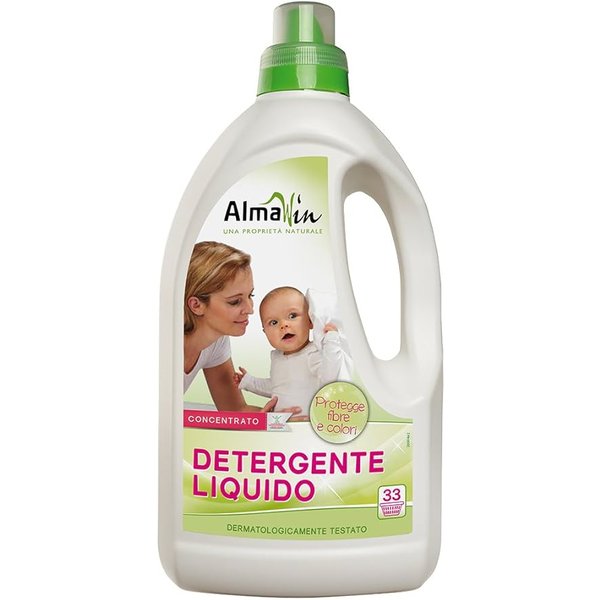 Almawin Detersivo Per Lavatrice - Detergente Liquido Per Bucato Bianco E Colorato, 1500 Ml-image