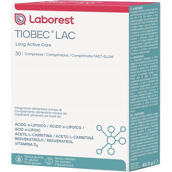 Laborest Tiobec Lac Integratore Antiossidante Per Il Sistema Nervoso, 30 Compresse-image
