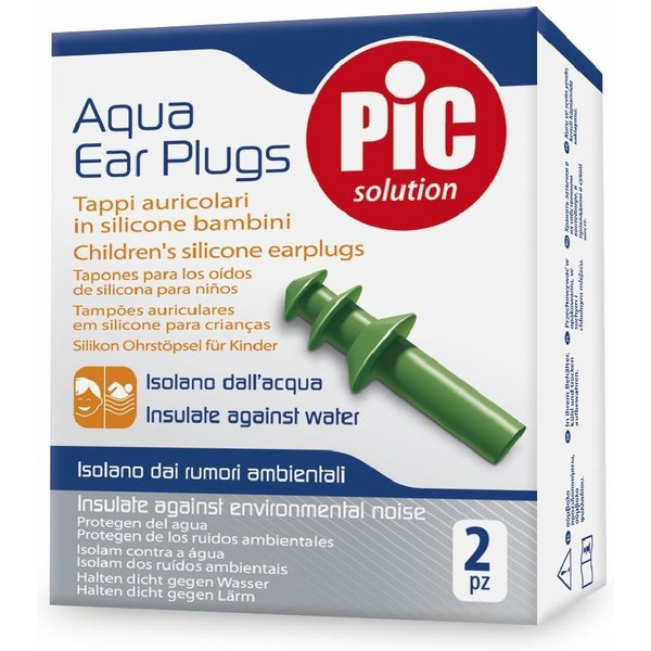 Pic Sport - Tappi Auricolari Per Bambini Artsana Silicone Per Isolare Dall'acqua, 2 Pezzi-image
