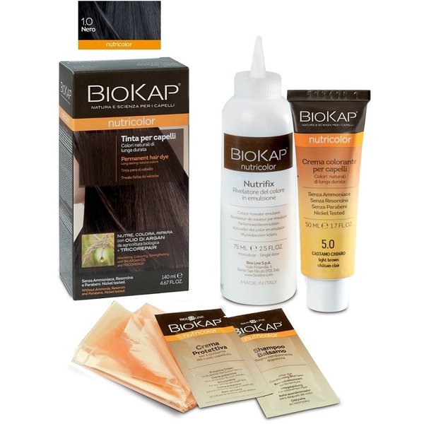 Bios Line Biokap Nutricolor 1,0 Nero Tinta Tubo + Flacone-image